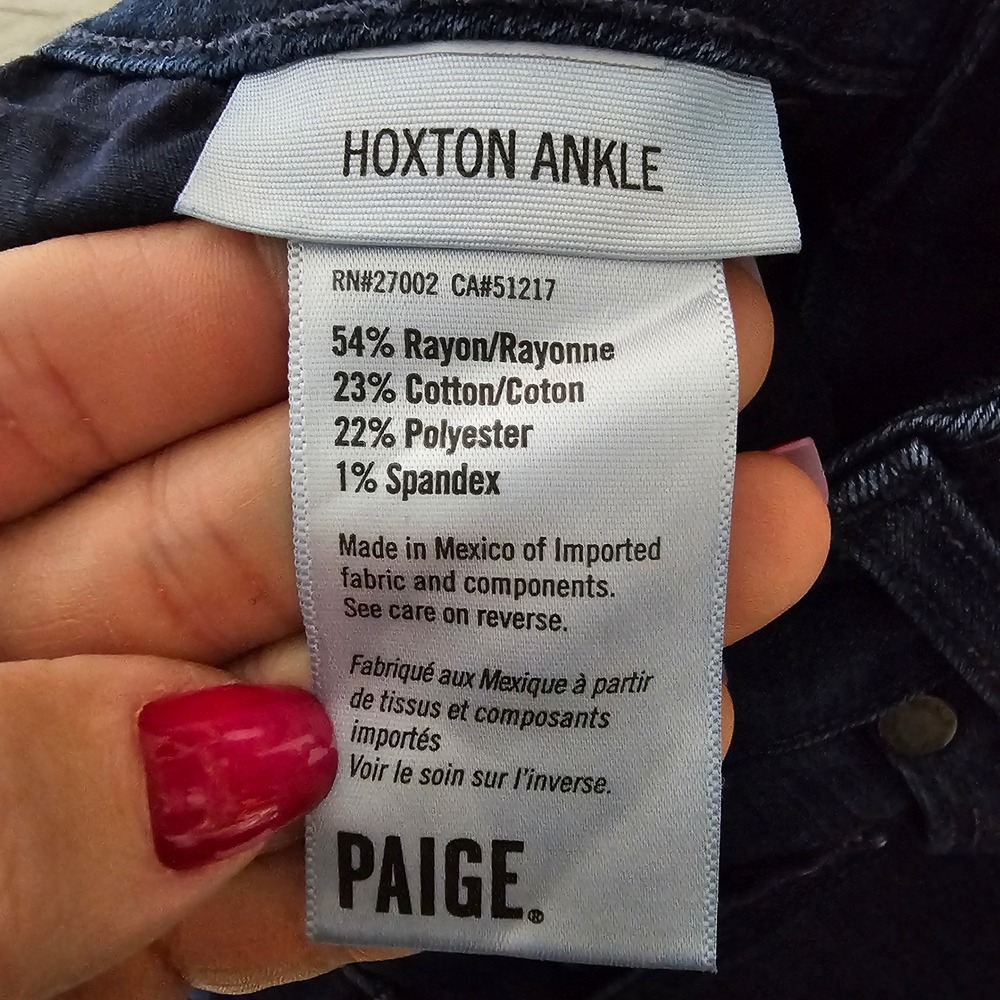 Paige Women Dark Wash High Rise Skinny Jeans Size 26 Indigo Denim Pants - Picture 9 of 9